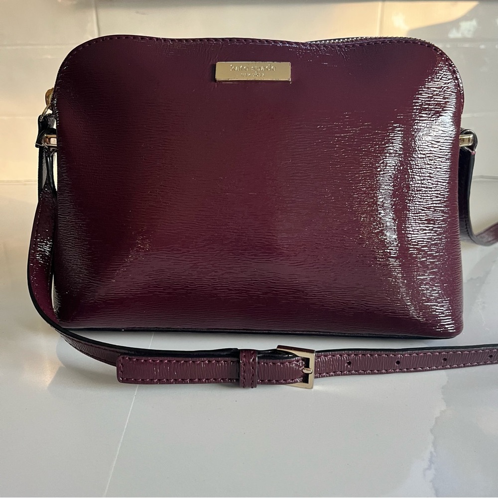 Kate Spade Hanna Bixby Place Crossbody Bag/Purse Mulled Wine